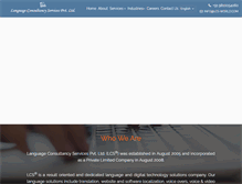 Tablet Screenshot of languageconsultancyservices.com